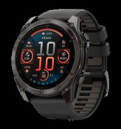 Спортивний годинник Garmin Fenix 8 51mm AMOLED Sapphire Carbon Gray DLC Titanium w.Black/Pebble Gray S.Band (010-02905-20/21)