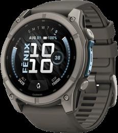 Спортивний годинник Garmin Fenix 9 51mm AMOLED Sapphire Titanium with Pebble Gray Silicone Band (010-04763-00)