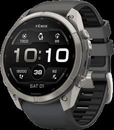 Спортивний годинник Garmin Fenix 9 Pro 51mm AMOLED Sapph Titanium with Graphite/Black Silicone Band (010-04337-25)