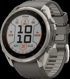 Спортивний годинник Garmin Fenix 9 Pro 51mm Sapph Titanium with Pebble Gray/Silver Gray Silicone Band (010-04339-05)