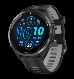 Спортивний годинник Garmin Forerunner 965 Carbon Gray Titanium Bezel w. Blk Case and Blk/PowderGrayS.Band (010-02809-00/10)