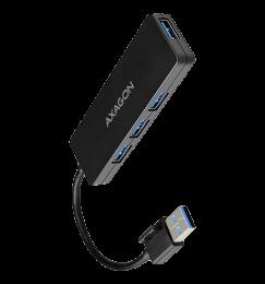 Хаб AXAGON HUE-G1A SuperSpeed USB SLIM hub, кабель 14см Type-A, Чорний