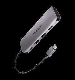 Хаб концентратор AXAGON HMC-5 SuperSpeed USB-C COMBO 5in1 hub, Сірий