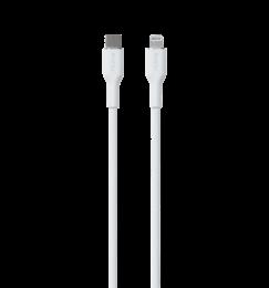 Зарядний кабель Puro Soft Cable USB-C to Lightning 1.5m, white PUCAPLTUSBCICONWHI