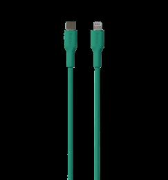 Зарядний кабель Puro Soft Cable USB-C to Lightning, 1.5m, green PUCAPLTUSBCICONDKGRN