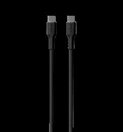 Зарядний кабель Puro Soft Cable USB-C to USB-C 1.5m, black PUUSBCUSBCICONBLK