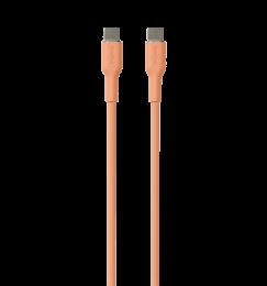 Зарядний кабель Puro Soft cable USB-C to USB-C, 1.5m, peach PUUSBCUSBCICONLORA