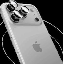 Захисне скло на камеру Benks GlassWarrior Metal Integrated Lens Protector iP17 Pro (Silver)