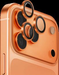 Захисне скло на камеру UNIQ Optix Aluminium Camera Lens Protector 17 Pro/17 Pro Max Orange (ALENSSAMB)