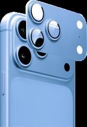 Захисне скло на камеру ZK для камери iPhone 18 Pro Armored Lens Protection Glass (Light Blue)