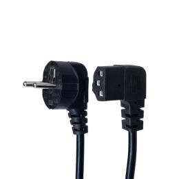 Кабель живлення ArmorStandart CEE 7/7 - С13 кутовий 1.8м black (ARM73124)