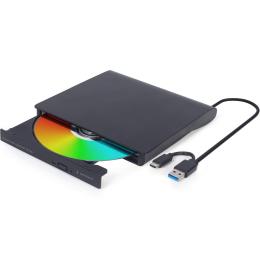 Оптичний привід Gembird Gembird, Black, DVD+/-RW, USB 3.1 / Type-C (DVD-USB-03)