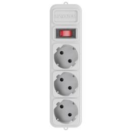 Мережевий фільтр Maxxter 3 розетки, 3м, белий (SPM3-G-10G)