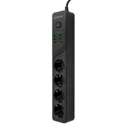 Мережевий фільтр Proove Power Strip P-04 (4 розетки + 4 USB + 2 Type-C) 2М black (PSP442420001)