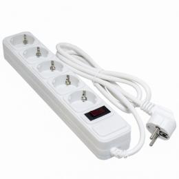 Мережевий фільтр Patron 1.8m (SP-1052W), 5 розеток White (EXT-PN-SP-1052W)