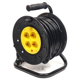 Мережевий фільтр PowerPlant JY-2002/25 4 розетки, 25 м, чорно-жовтий (PPRA10M250S4)