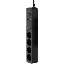 Мережевий фільтр Proove Power Strip P-04C (4 розетки + 2 USB + 4 Type-C) 2М black (PSPS25002421)