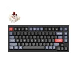 Клавіатура Keychron Q1 QMK HotSwappable Gateron Phantom Brown RGB Knob Black (Q1M3_KEYCHRON)