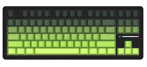 Клавіатура Attack Shark M87 Pro V2 RGB Linear White Jade Switch Wireless (AS-697279247163-M) Gradient Green (G-000003998)