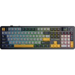 Клавіатура Aula F108 Pro Wireless Gasket Keyboard Reaper Switch 2.4G/BT EN/UA Black (6978080501295)