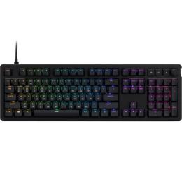 Клавіатура HyperX Alloy Rise 106key, Red, USB-A, EN/UA, RGB, чорний (7G7A3AA)
