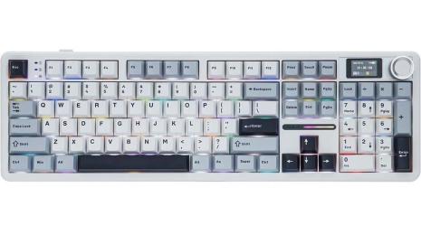 Клавіатура Aula F108 Pro Wireless Gasket Keyboard Reaper Switch 2.4G/BT EN/UA White (6978080501318)