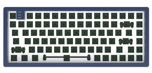 Клавіатура Dark Project KD83A LTD Aluminum Barebones Темно-синя (KB-CST-831-502224)