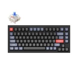 Клавіатура Keychron Q1 QMK HotSwappable Gateron Phantom Blue RGB Knob Black (Q1M2_KEYCHRON)