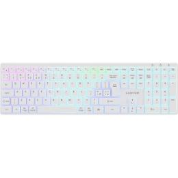 Клавіатура Canyon HKB-W11 UK/US RGB Dual Mode Wireless White (CNS-HBTK11W)