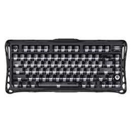 Клавіатура GravaStar Mercury K1 80keys Kailh Cheery Pink EN BT/WL/USB Stealth Black (GSK1_XTAL_BLK)