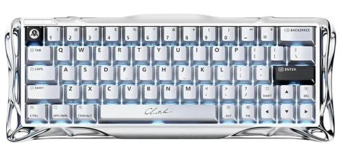 Клавіатура GravaStar Mercury V60 Pro 60keys Blackcore 8K USB-A RGB Chrome Silver (GSV60PRO_XTAL_SLV)