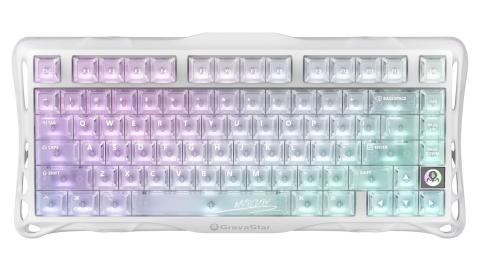 Клавіатура GravaStar Mercury K1 Lite 80keys BSUN Grey BT/WL/USB RGB Crystal Aurora (GSK1LITE_XTAL_AUROA)