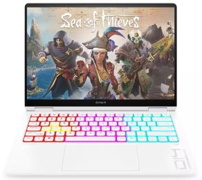 Ноутбук HP 14.5 Omen Transcend 14t-fb1000 Gaming 2.8K OLED 120Hz/Intel Core Ultra 7 255HX/32GB/2TB/RTX 5060 8GB/W11H/Ceramic White (D82X322) U1