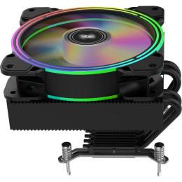 Кулер для процесора 2E GAMING Air Cool AC120T4-ARGB, LGA1700, 1200, 115x, 1366, AM5, AM4, AM3, AM3+, 4pin PWM, 3pin +5VARGB, TDP 130W (2E-AC120T4-ARGB