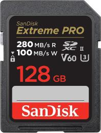 Карта пам'яті Sandisk 128GB SD Extreme PRO V60 UHS-II 280/100MB/s,V60,C10,UHS-II (SDSDXEP-128G-GN4IN)