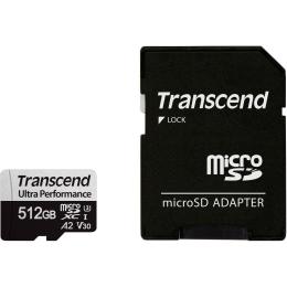 Карта пам'яті Transcend 512GB microSD w/ adapter UHS-I U3 A2 (TS512GUSD340S) (FFSDTR02109)