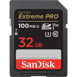 Карта пам'яті Sandisk SD 32GB C10 UHS-I U3 R100/W90MB/s Extreme Pro V30 (SDSDXXO-032G-GN4IN)