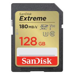 Карта пам'яті Sandisk 128GB SD C10 UHS-I U3 R180/W90MB/s Extreme V30 (SDSDXVA-128G-GNCIN)