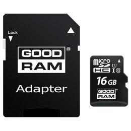Карта пам'яті GoodRam MicroSDHC 16GB UHS-I Class 10 + SD-adapter (M1AA-0160R12)