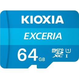 Карта пам'яті Kioxia MicroSDXC 64GB UHS-I Class 10 Exceria R100MB/s + SD-адаптер (LMEX1L064GG2)