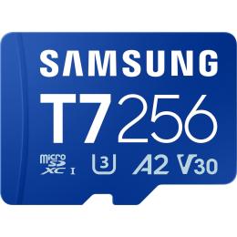 Карта пам'яті Samsung MICRO SDXC T7 256GB, U3, V30, A2 до 170 Мб/с (MB-MB256T/WW)