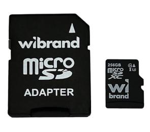 Карта пам'яті Wibrand microSDXC (UHS-1 U3) 256Gb class 10 (adapter SD) (WICDHU3/256GB-A)