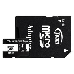 Карта пам'яті Team MicroSDHC 64GB UHS-I Class 10 Black + SD-adapter (TUSDX64GCL10U03)