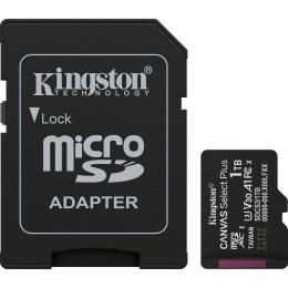 Карта пам'яті Kingston 1TB microSDXC Canvas Select Plus Gen 3 150MB/s A1 Card + Adapter SDCS3/1TB (SDCS3/1TB)