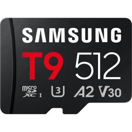 Карта пам'яті Samsung MICRO SDXC T9 512GB, U3, V30, A2 до 200 Мб/с (MB-MH512T/WW)