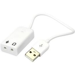 Звукова карта China USB, Virtual 7.1 Channel, C-Media, кабель 25 см, біла (B00812)