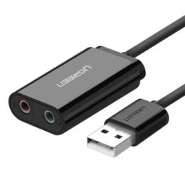 Звукова карта Ugreen USB AUX jack, TRS(Mic + Ear) ALC4042 Чорна US205 (30724)