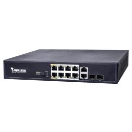Комутатор Vivotek AW-FGT-100D-120, Unmanaged 8xFE PoE + 2xGE Combo Switch (AW-FGT-100D-120)