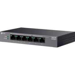 Комутатор TP-Link LiteWave LS106LP, Black, 6xRJ45 (2х10/100 Mb/s, 4x10/100 Mb/s PoE+) (LS106LP)