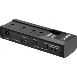 Зовнішня кишеня Maiwo для подкл/клонування 3,5"/2,5" SATA HDD/SSD і NVMe M.2 SSD до USB 3.0 TypeС, БП 12В/3А (K10635N)